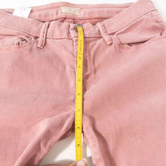 Mother The Looker POP Skinny Jean SZ 27 Light Pink Denim Long - Picture 5 of 12